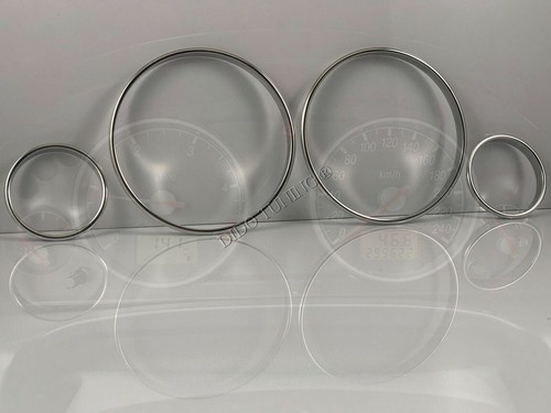 For Ford Mondeo Mk3 2000-2007 Polished Aluminium Chrome Gauge Trim Rings 4pcs - Imagen 4 de 11
