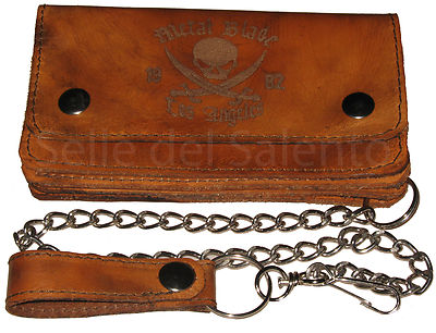 Portafoglio biker catena spazzolato MetalBlade LosAngeles