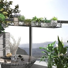 FIORIERA BALCONIERA DA Balcone In Ferro Verniciata Nera Portavaso Fiori