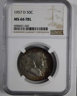 1957-D Franklin Half Dollar NGC MS66 FBL