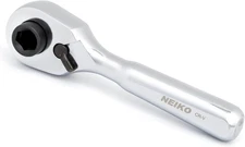 Neiko 03002A Stubby Ratchet, 1/4 Inch Ratchet Wrench and Bit Driver, 108-Toot...