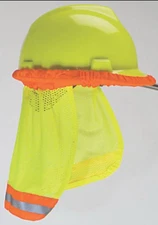 NEW MSA Safety 10098032 Sun Shade, Hard Hat Protector, Breathable Mesh, Hi-Viz