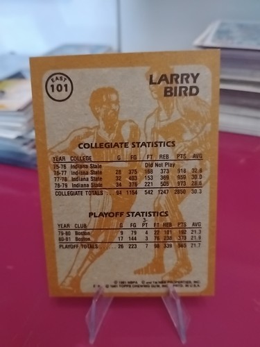 1981-82 Topps #101 Larry Bird Super Action - Picture 2 of 2
