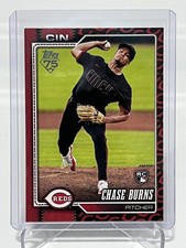 2026 Topps Chase Burns RC Team Color Border Variation SP Rookie #312 Reds
