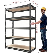 Heavy Duty Shelving 2000LBS Capacity Adjustable Metal Shelving 5 Tier 72x36x16  