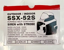 Potter Amseco SSX-52S Siren With RED Strobe Light