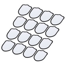 16 Stk Sublimations-Patch Leer, 2,64" x 2" Stoff-B&uuml;gel-Patch zum Aufb&uuml;geln, Wei&szlig;