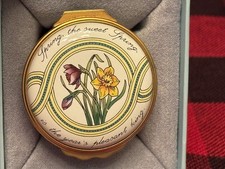 Caja de baratijas esmaltadas Halcyon "PRIMAVERA, LA DULCE PRIMAVERA" con CAJA