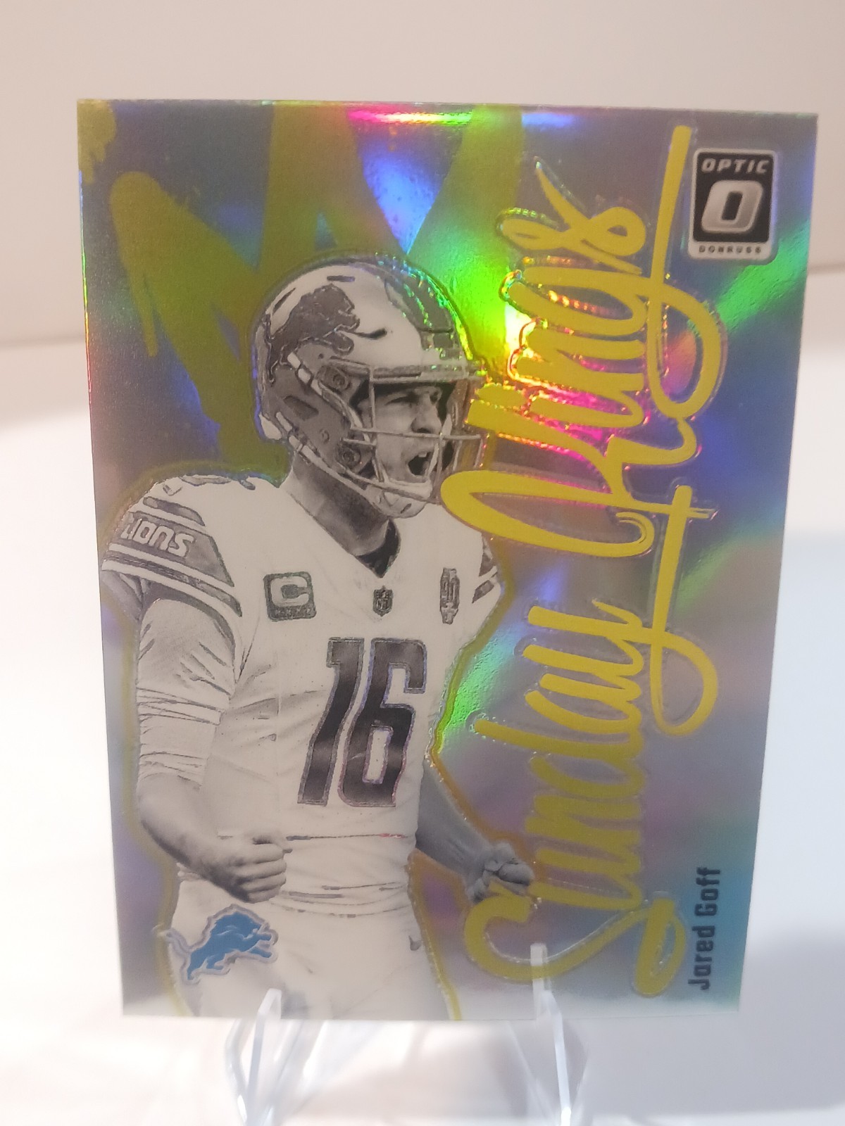 Jared Goff #23 2024 Panini Donruss Optic - SUNDAY KINGS - CASE HIT RARE HOT NM