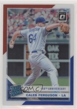 2019 Donruss Optic Red White & Blue 150th Anniversary Prizm Caleb Ferguson 0a3