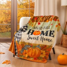 47" x 60" Soft Cozy Blankets Fall Throw Blanket for Couch Decor Home.