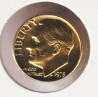 24k Gold Plate Rare Old US 1975 Liberty Roosevelt Dime Collector Collection Coin