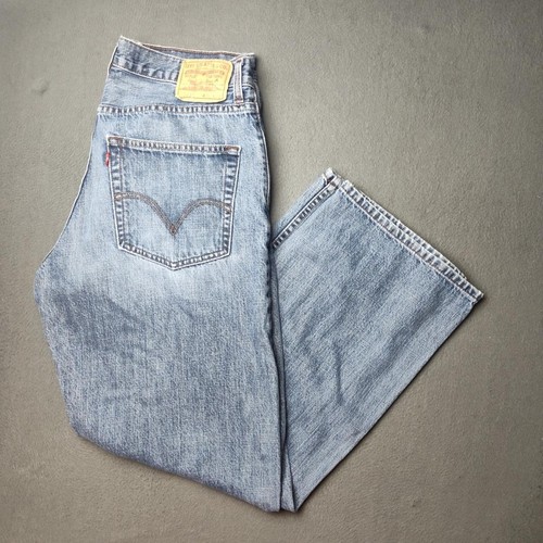 Levis 569 Jeans Mens 34x32 Blue Loose Straight Fit Distressed Denim Hong Kong