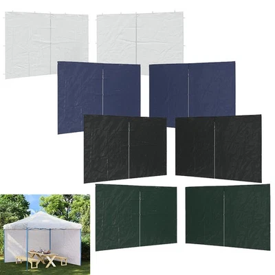 MARKENLOS 2x Partyzelt Seitenwand Pavillon Seitenteil Zeltwänd Plane mit Reißverschluss PE