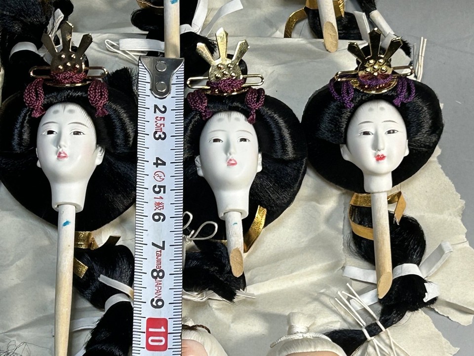 Japanese Doll Set #429 Vtg Hina Geisha Samurai Bunraku Puppet Figure ...