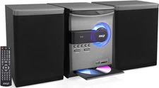 Pyle Home Stereo Shelf System 30W Bluetooth CD Player FM Radio USB/SD 60W