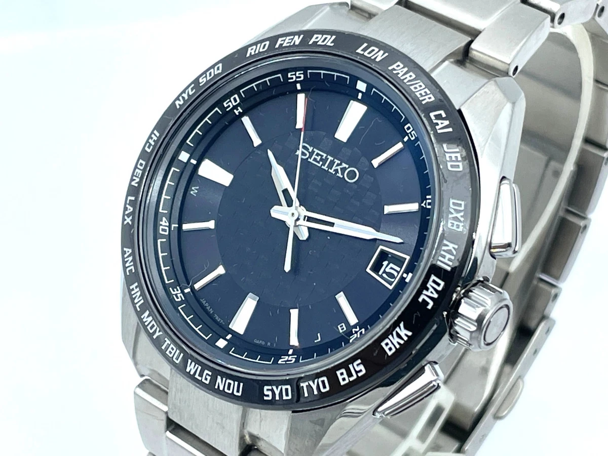 Reloj Solar SEIKO Brightz Radio Control Onda Zafiro Titanio Blanco 7B27-0AC0