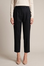 BRUNELLO CUCINELLI WOMEN'S BLUE WOOL BLEND TROUSERS MSRP 1775 40