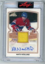 2022 Leaf Art of Hockey MATS NASLUND Visual Art PATCH AUTO Jersey Autograph /35