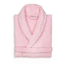 L/XL Terry Cloth Solid Bathrobe Pink - Linum Home Textiles
