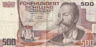 500 Schilling Banknote 1. Juli 1985 Otto Wagner