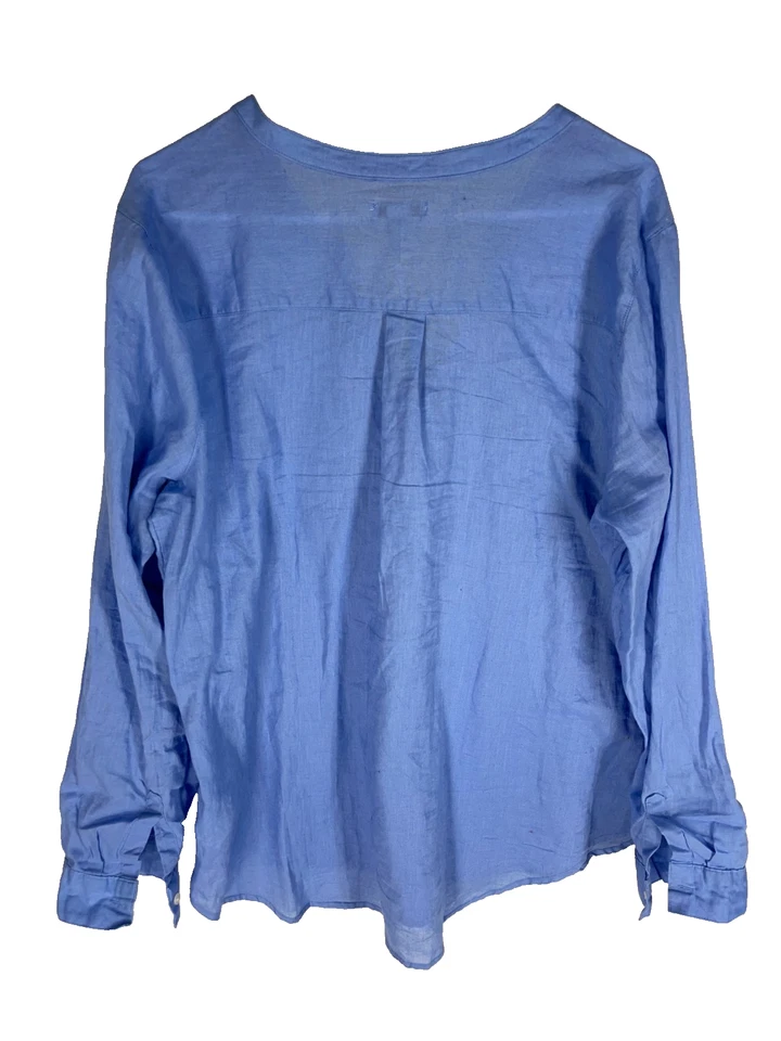 СТАРАЯ темно-туника размер XL Periwinkle синий чистый прибрежный пляжный курорт карманы - Изображение 3 из 3