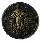 1917 D 25c Standing Liberty Silver Quarter Denver Type 1