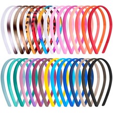 Duufin 30 Pieces Plastic Headbands, Thin 1 Count Pack of 30 , Multicolored