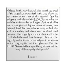 Fridge Magnet Psalms Chapter 1 English TEHILLIM Old Testament Holy Bible Torah