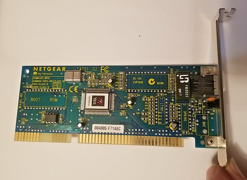 Netgear EA201CR ISA NIC 10Base-T New Open Box Driver Floppy Guide Warranty Card