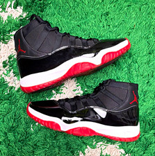 Jordan Air Jordan 11 Retro Bred High Top Men's Basketball Sneakers Black Red