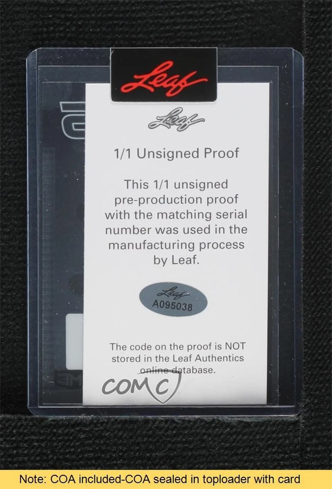 2022 Leaf Optichrome Pre-Production Proof Clear Unsigned 1/1 Jerry West READ 7y2 - Image 2 of 3