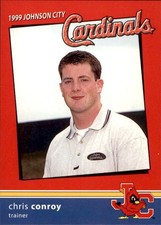 1999 Johnson City Cardinals Team Issue #4 Chris Conroy Trainer Raleigh NC Card