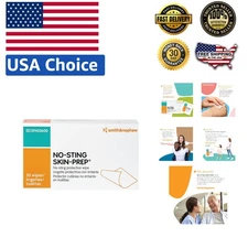 Comfortable No-Sting Skin Prep Wipes - 50 Count for Medical Adhesive Preparation