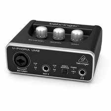 Behringer U-Phoria UM2 USB Audio Interface 2-Channel Mic/Line Instrument Preamp