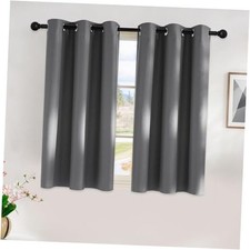 Kitchen Blackout Short Curtain Panels for 42"W x 45"L Pack of 2 Grey