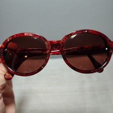 Cerruti 1881 2916 BOX Hand Made France Sunglasses Red Marbled 53 18 Vintage...
