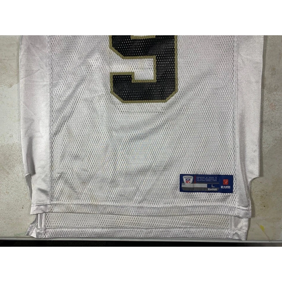 Kids Drew Brees New Orleans Saints Reebok NFL Football Jersey White Size L 14-16 - Image 2 of 4