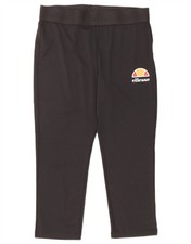 ELLESSE Womens Graphic Capri Leggings UK 14 Medium Black Polyester DM19