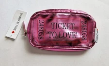 HTF Mrs. Grossman's Metallic Pouch Ticket To Love NWT Pink bag storage 