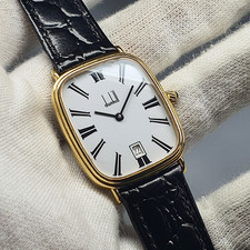 Dunhill Vintage 1980s Swiss-Made Quartz ETA 955.411 Tank, Serviced (8 - 10569)