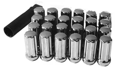 32 Chrome Spline Acorn Lug Nuts 1/2-20 Wheel Nut Tall XL 1/2"