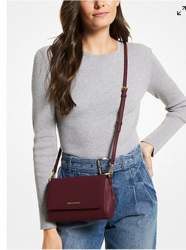 medium logo and leather convertible crossbody bag