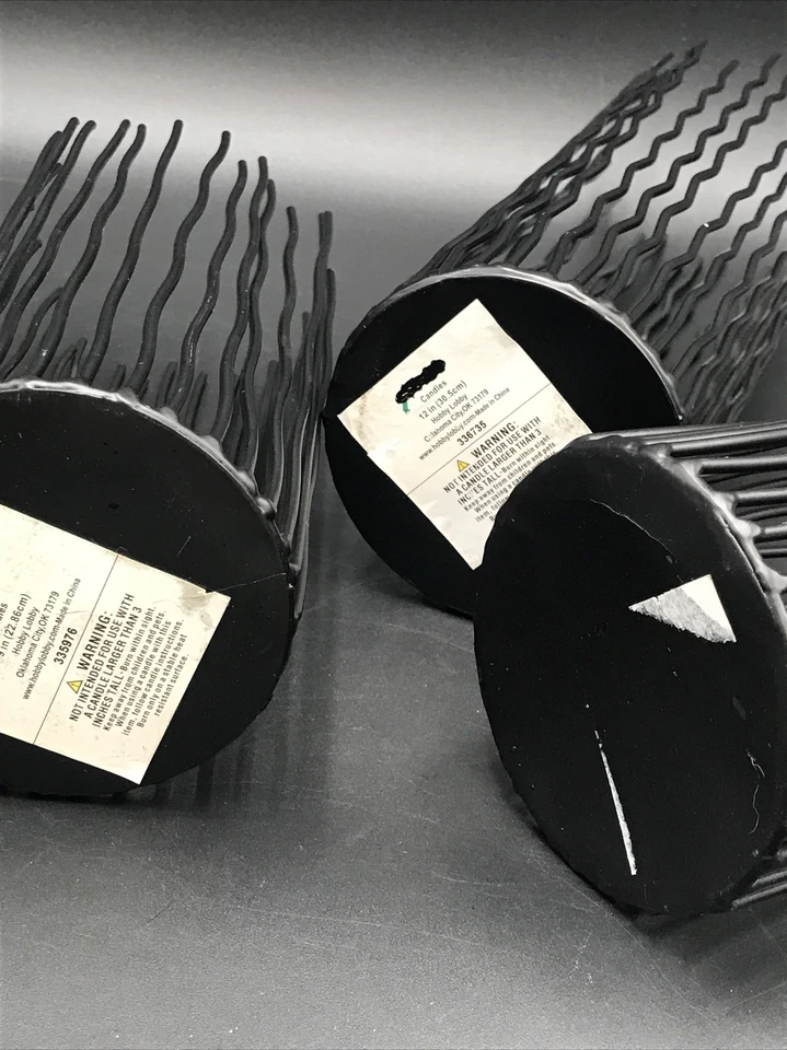 Juego de 3 Candelabros Pilar Hierro Metal Negro Candelabro Moderno Interior y  Foto 4 de 4