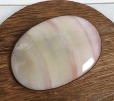 Vintage Belt Buckle Womens Natural Shell Brass 2.25  x1.5  Cream Pink