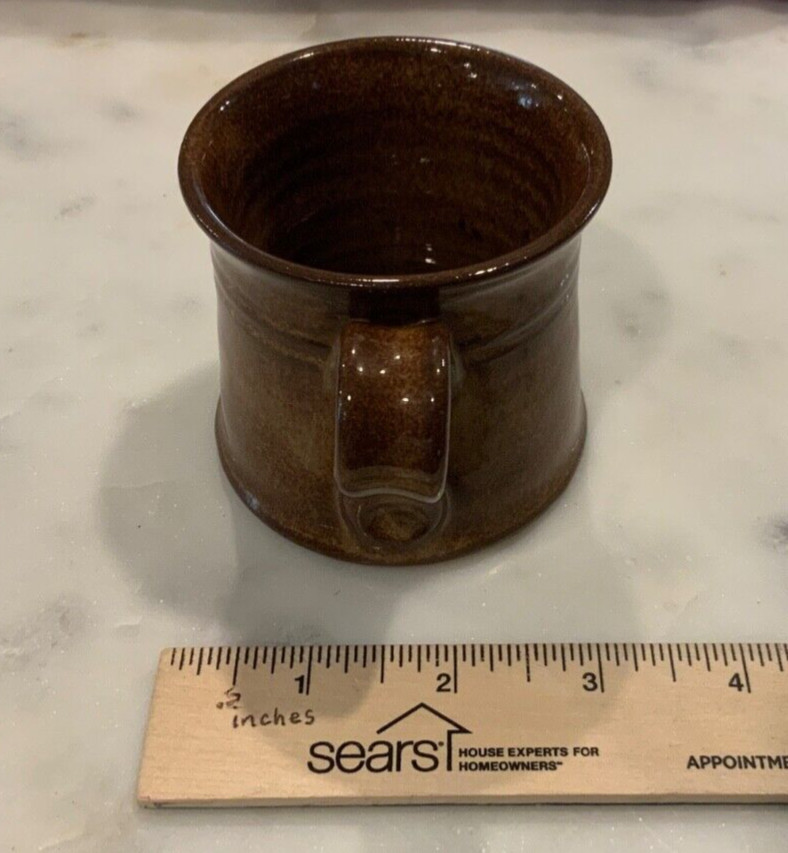Vintage 1983 Jugtown Ware Brown Mug Glazed