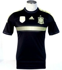 Adidas ClimaCool Spain 2014 World Cup Black Neon Away Football Jersey Mens NWT