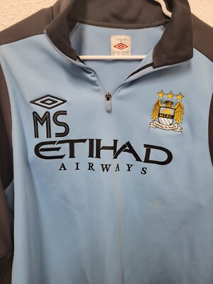 Manchester City Soccer Umbro Jacket Mens XL Blue Etihad