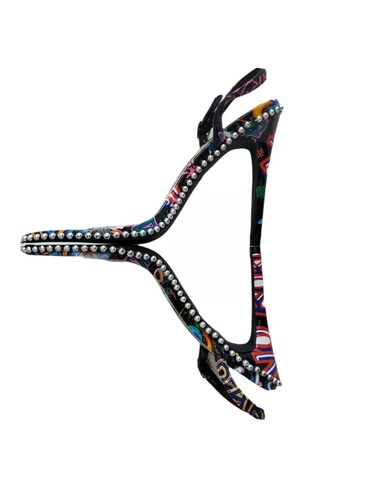 NEW Cape Robbin Studded Heel Slingback Sandal Nude Black Multi Various Sizes - Afbeelding 12 van 12