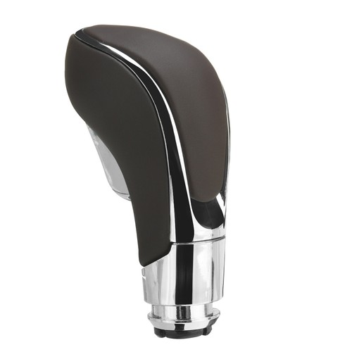 Chrome Faux Leather Brown Automatic Shift Lever Knob For Opel Insignia - Picture 8 of 9